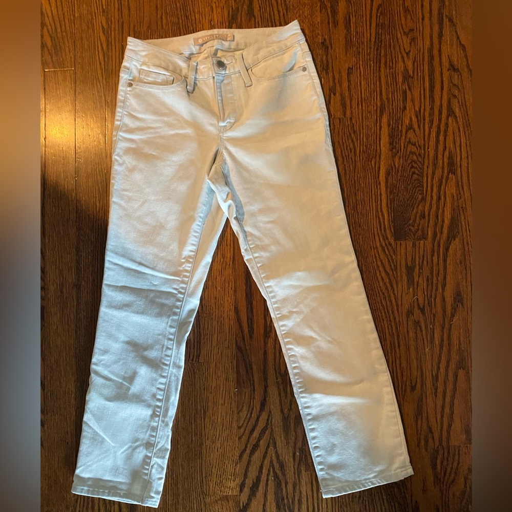Athleta Sculptek Skinny Jeans Stretch Light Blue White Women's Size‎ 2P RN 54023